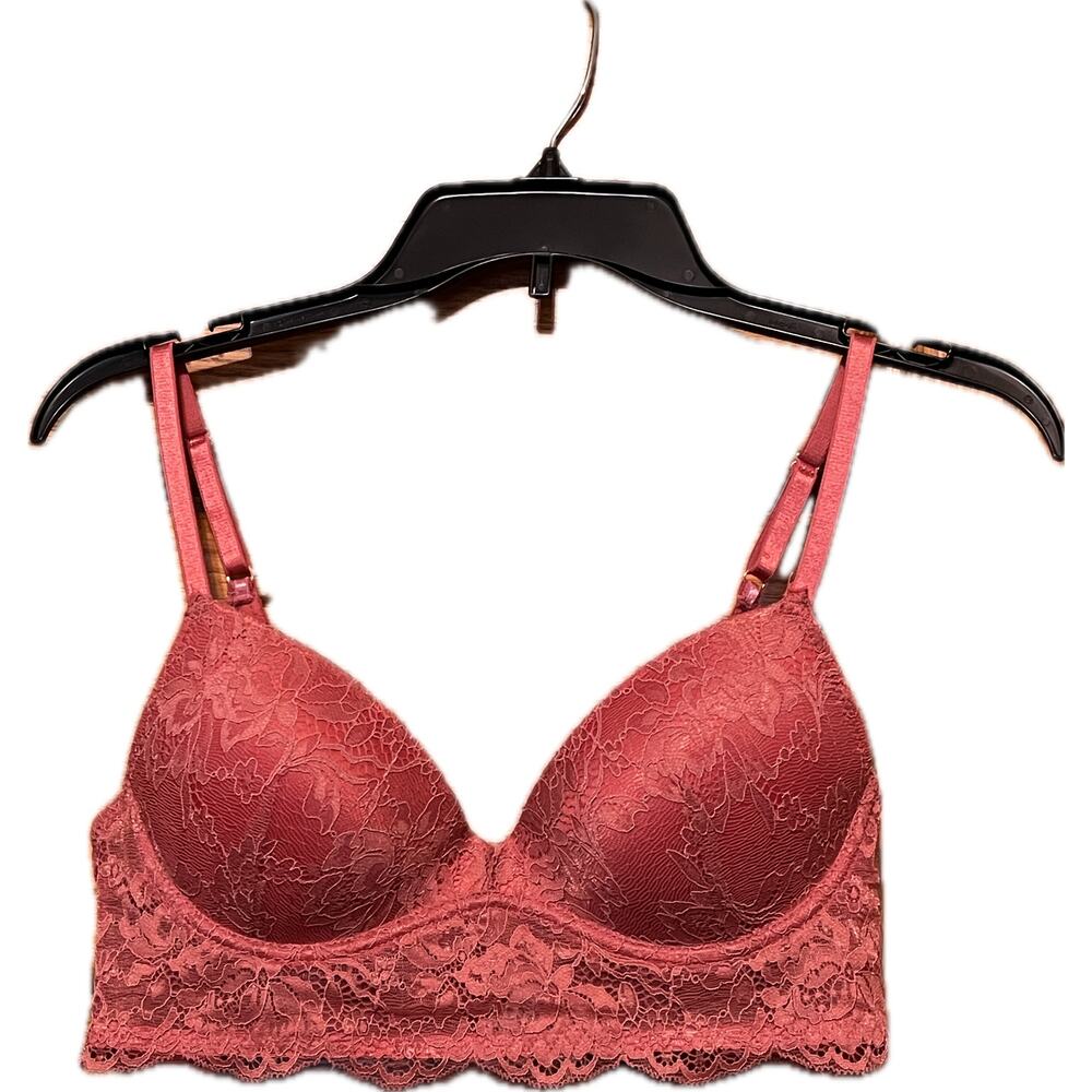 Marilyn Monroe Lace Push-Up Bra in Rose
